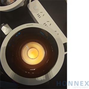PHILIPS Deep Recessed LED Spotlight Series RS216 external driver configuration — fixture connected to off-board PHILIPS driver