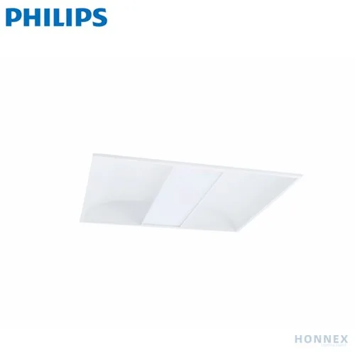 PHILIPS Aura RC430 600x600 LED panel, 595 x 595 mm direct/indirect troffer, front view